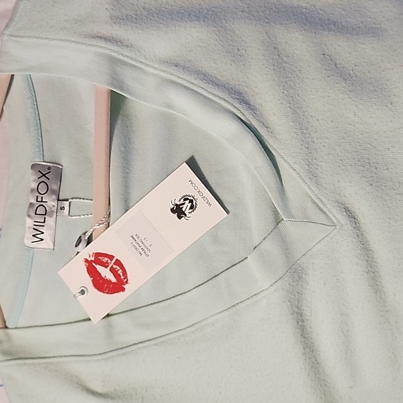 NWT WILDFOX Baggy Beach Jumper Deep V | Soothing Sea Sz Small - Picture 5 of 5